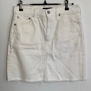 J. Crew White‎ denim skirt size 0